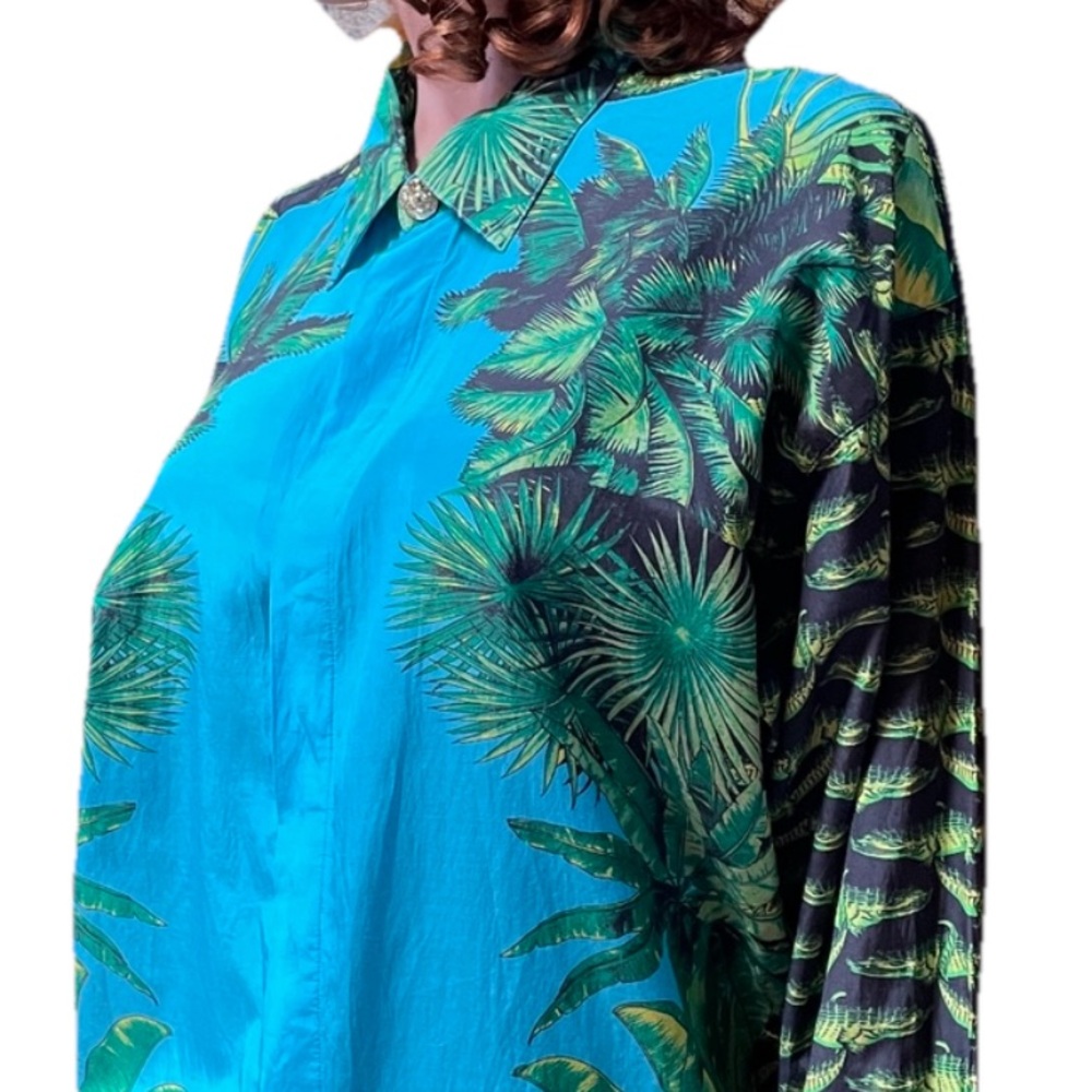 VERSACE  for H&M 2011 Collectible MIAMI Tropical Status Print SHIRT Medium EUC - Picture 12 of 16